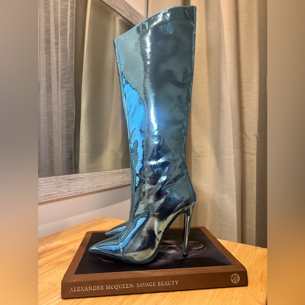 Metallic Knee High Boot